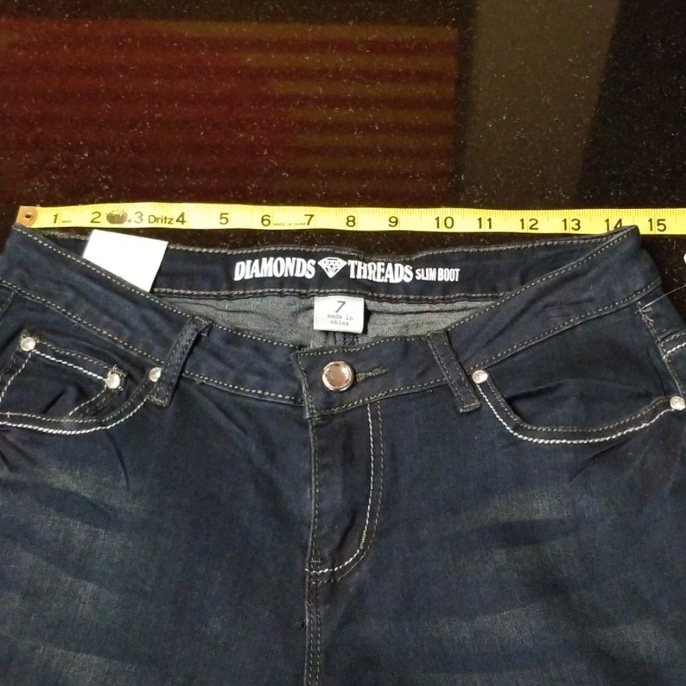 Diamonds Threads Junior Bling Pocket Jeans - Picture 3 of 8